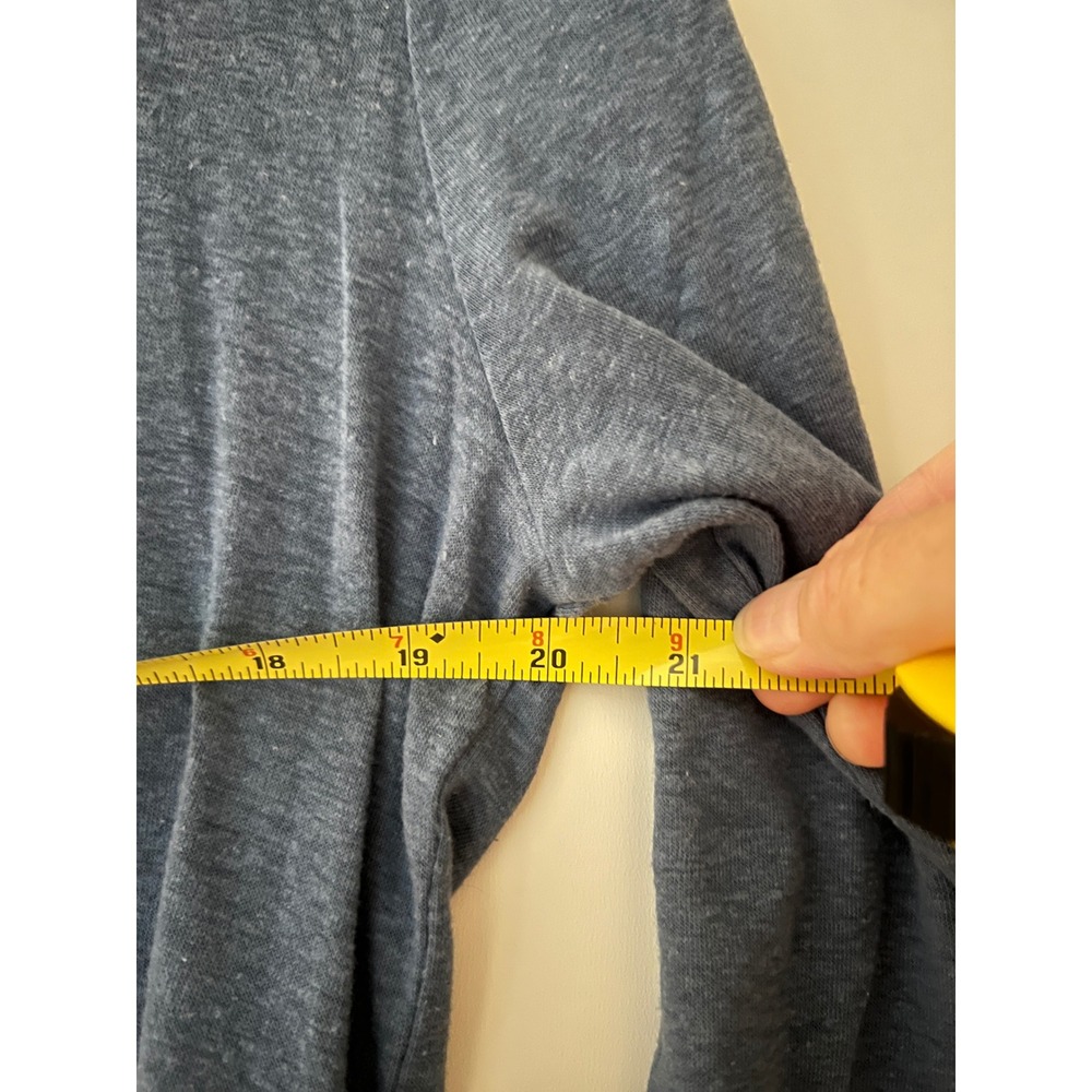 Orvis Classic Collection Womens Blue Linen Blend V-Neck‎ 3/4 Sleeve Top Medium - Picture 4 of 8